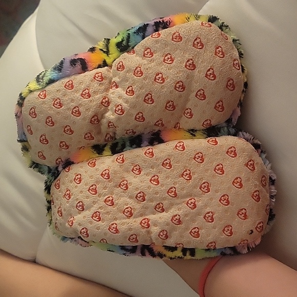 Brand New TY beanie baby rainbow leopard slippers - Picture 3 of 4